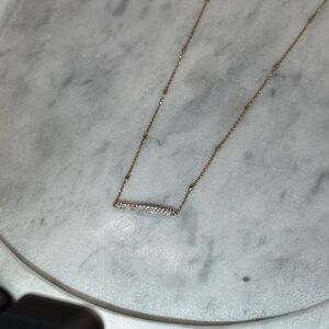 Kendra Scott Gold Necklace with Diamond Bar